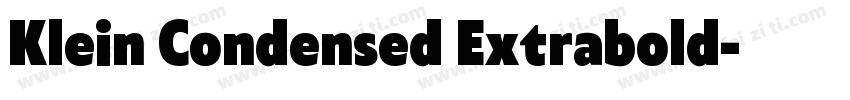 Klein Condensed Extrabold字体转换